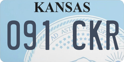KS license plate 091CKR