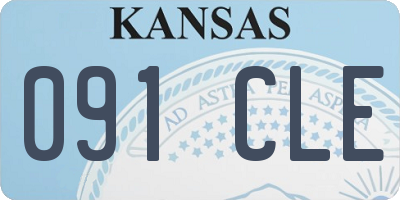 KS license plate 091CLE