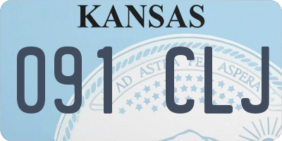 KS license plate 091CLJ