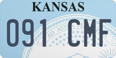 KS license plate 091CMF