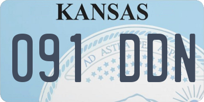 KS license plate 091DDN