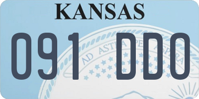 KS license plate 091DDO