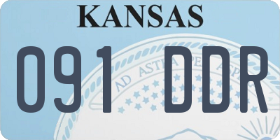 KS license plate 091DDR