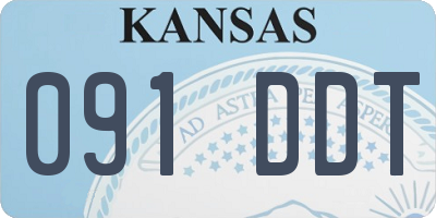 KS license plate 091DDT