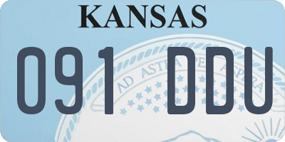 KS license plate 091DDU
