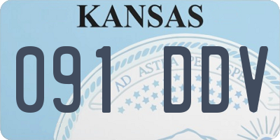 KS license plate 091DDV