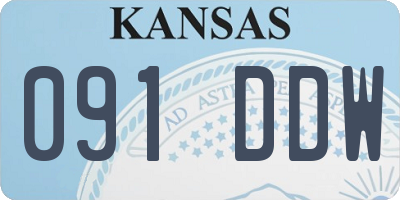 KS license plate 091DDW