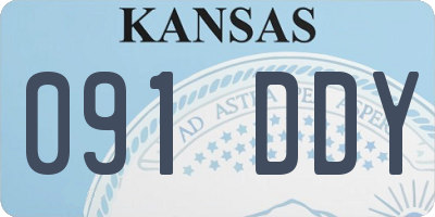 KS license plate 091DDY