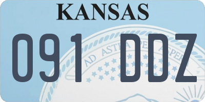 KS license plate 091DDZ