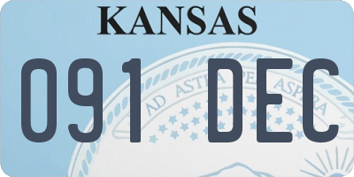 KS license plate 091DEC