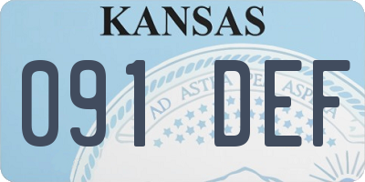 KS license plate 091DEF