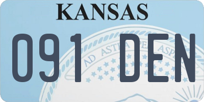KS license plate 091DEN