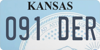 KS license plate 091DER