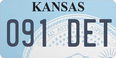 KS license plate 091DET