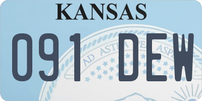 KS license plate 091DEW