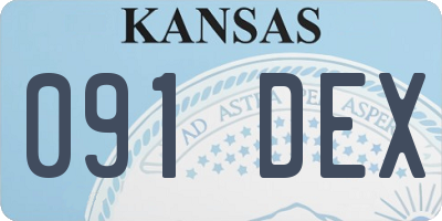 KS license plate 091DEX