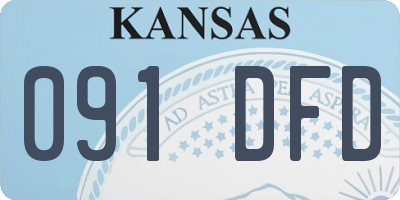 KS license plate 091DFD