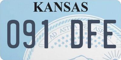KS license plate 091DFE