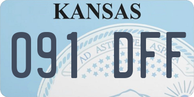 KS license plate 091DFF