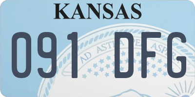 KS license plate 091DFG