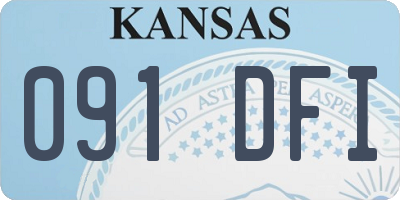 KS license plate 091DFI