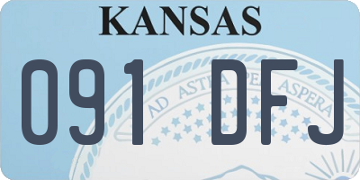 KS license plate 091DFJ