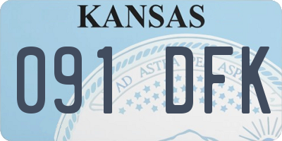KS license plate 091DFK