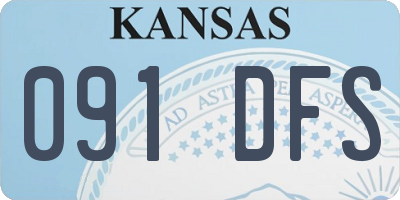 KS license plate 091DFS