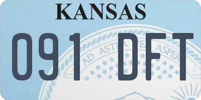 KS license plate 091DFT