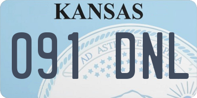 KS license plate 091DNL