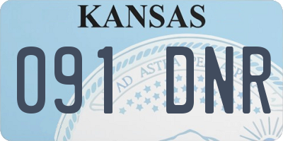 KS license plate 091DNR