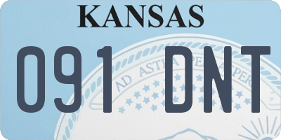KS license plate 091DNT