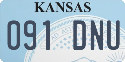KS license plate 091DNU