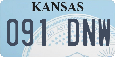 KS license plate 091DNW