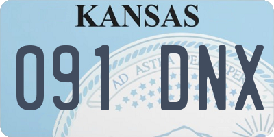 KS license plate 091DNX