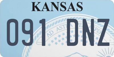 KS license plate 091DNZ