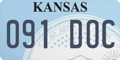 KS license plate 091DOC