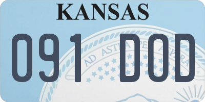KS license plate 091DOD