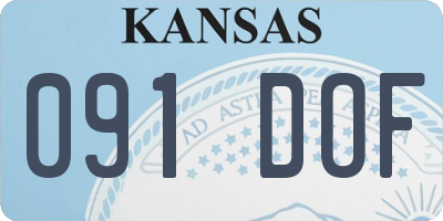KS license plate 091DOF