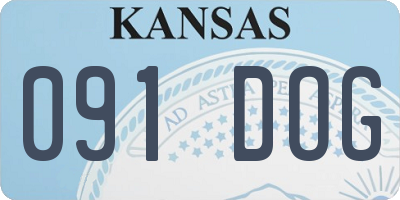 KS license plate 091DOG