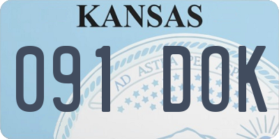 KS license plate 091DOK
