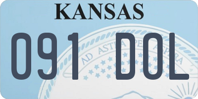 KS license plate 091DOL