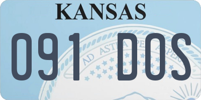 KS license plate 091DOS