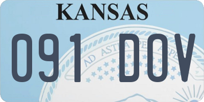 KS license plate 091DOV