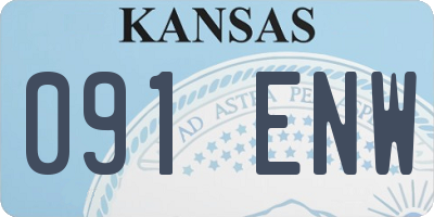 KS license plate 091ENW