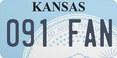 KS license plate 091FAN