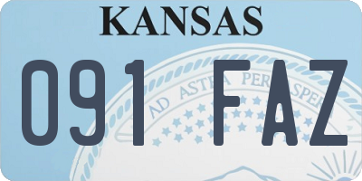 KS license plate 091FAZ