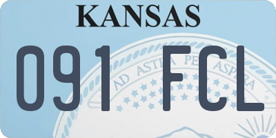 KS license plate 091FCL