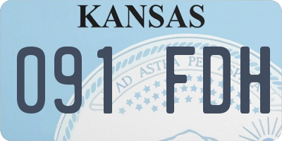 KS license plate 091FDH
