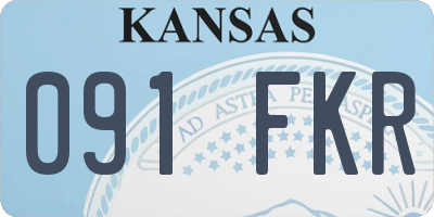 KS license plate 091FKR